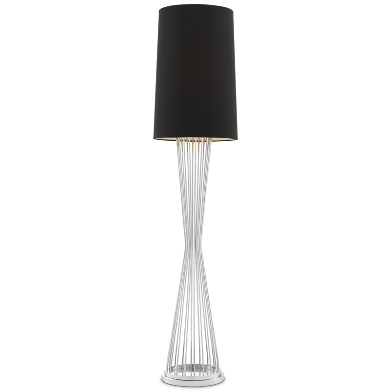 Торшер Eichholtz Floor Lamp Holmes Nickel Никель Черный Торшер Eichholtz Floor Lamp Holmes Nickel Никель Черный в Костроме | Loft Concept