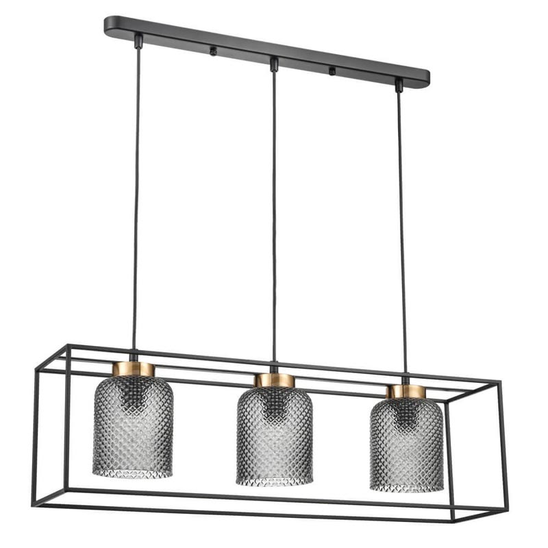 Люстра Myron Chandelier rectangular Черный Дымчатый (Smoke) Люстра Myron Chandelier rectangular Черный Дымчатый (Smoke) в Костроме | Loft Concept