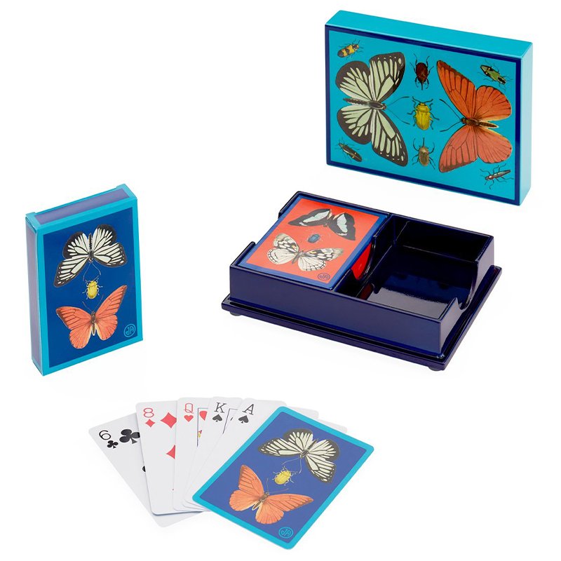 Игральные карты BOTANIST LACQUER CARD SET Jonathan Adler Синий Голубой Мульти Игральные карты BOTANIST LACQUER CARD SET Jonathan Adler Синий Голубой Мульти в Костроме | Loft Concept