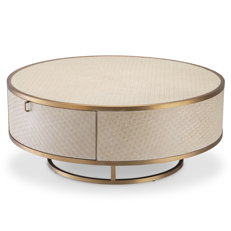 Кофейный стол Eichholtz Coffee Table Napa Valley oak Бежевый Матовая латунь Кофейный стол Eichholtz Coffee Table Napa Valley oak Бежевый Матовая латунь в Костроме | Loft Concept