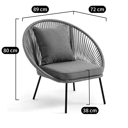 Садовое кресло Аcapulco Grey Chair Садовое кресло Аcapulco Grey Chair в Костроме