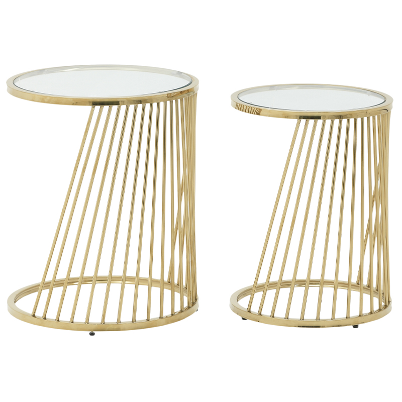 Комплект приставных столов Gwion Side Tables Золотой Комплект приставных столов Gwion Side Tables Золотой в Костроме | Loft Concept