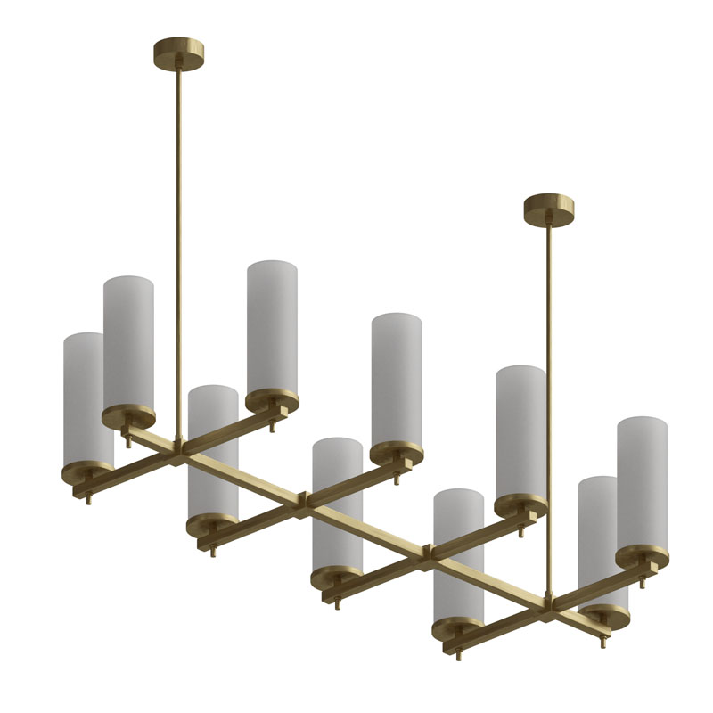 Люстра Дизайнерская Candle Holder Латунь Белый Люстра Дизайнерская Candle Holder Латунь Белый в Костроме | Loft Concept