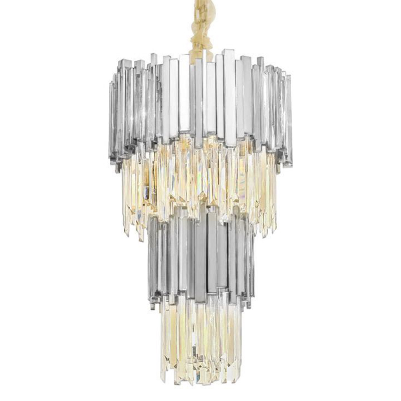 Люстра многоярусная Luxxu Modern Cascade Chandelier Silver Metal Glass 45 Серебряный Прозрачное Стекло Люстра многоярусная Luxxu Modern Cascade Chandelier Silver Metal Glass 45 Серебряный Прозрачное Стекло в Костроме | Loft Concept