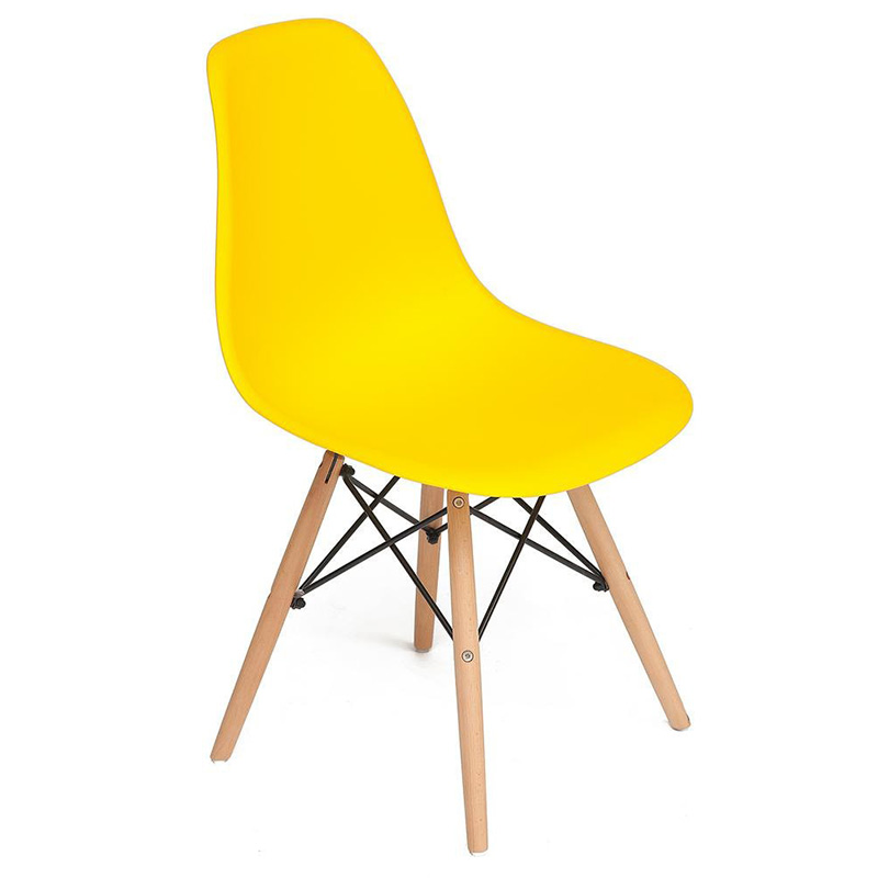 Стул DSW yellow Желтый Древесина Стул DSW yellow Желтый Древесина в Костроме | Loft Concept
