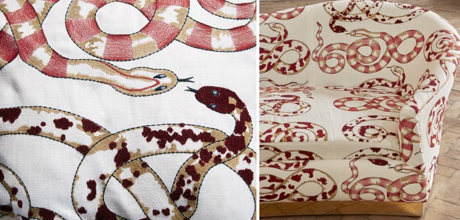 Диван KELLY SOFA Venimeuses Snake Embroidery Диван KELLY SOFA Venimeuses Snake Embroidery - Loft-Concept в Костроме