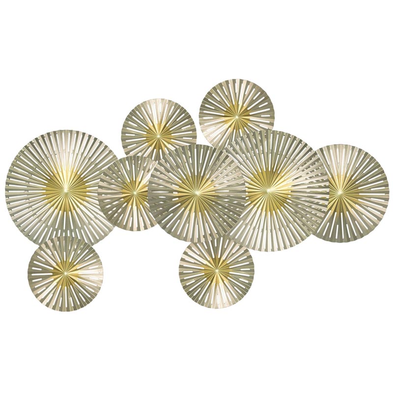 Арт-объект Apollo Gold and Silver Wall Plaque Disc gap 9 Золотой Серебряный Арт-объект Apollo Gold and Silver Wall Plaque Disc gap 9 Золотой Серебряный в Костроме | Loft Concept
