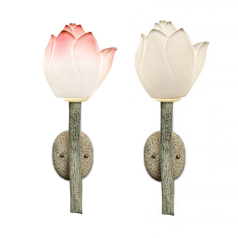 Бра Lotus Flower Sconce Розовый пастельный Белый Античный зеленый Бра Lotus Flower Sconce Розовый пастельный Белый Античный зеленый в Костроме | Loft Concept