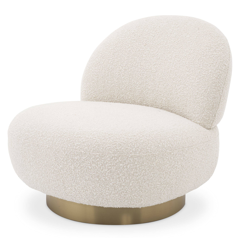 Кресло Eichholtz Swivel Chair Clement Кремовый Латунь Кресло Eichholtz Swivel Chair Clement Кремовый Латунь в Костроме | Loft Concept