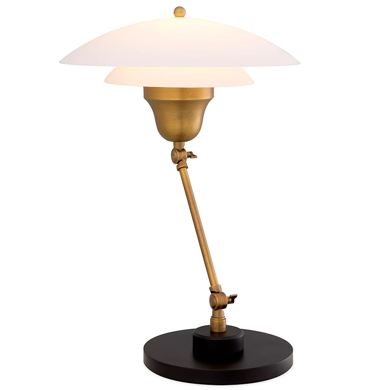 Настольная лампа Eichholtz Table Lamp Novento Латунь Белый Настольная лампа Eichholtz Table Lamp Novento Латунь Белый в Костроме | Loft Concept