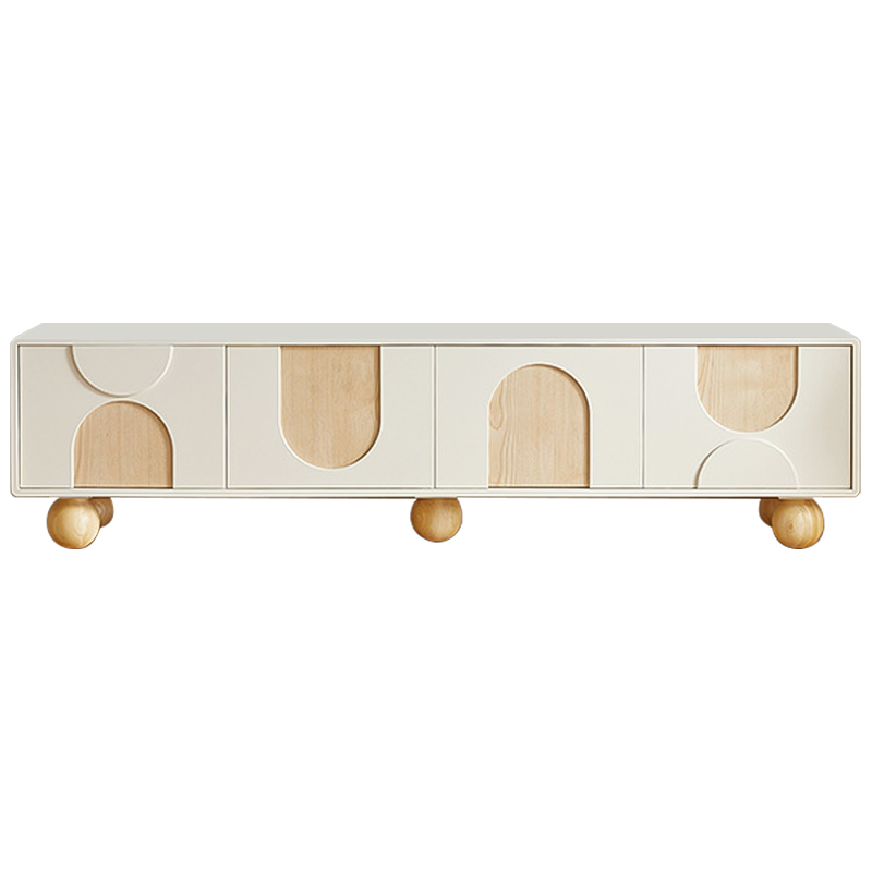 ТВ-тумба Bell Wooden Forms TV Stand Бежевый Древесина ТВ-тумба Bell Wooden Forms TV Stand Бежевый Древесина в Костроме | Loft Concept