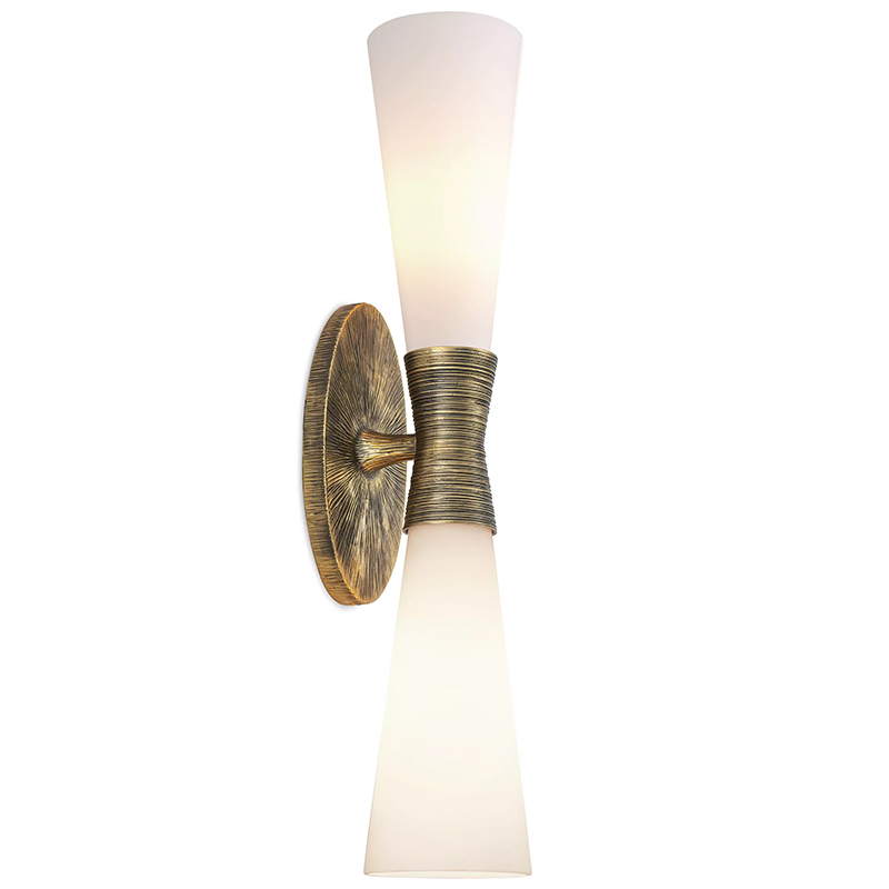 Бра Eichholtz Wall Lamp Nolita Double Латунь Белый Бра Eichholtz Wall Lamp Nolita Double Латунь Белый в Костроме | Loft Concept