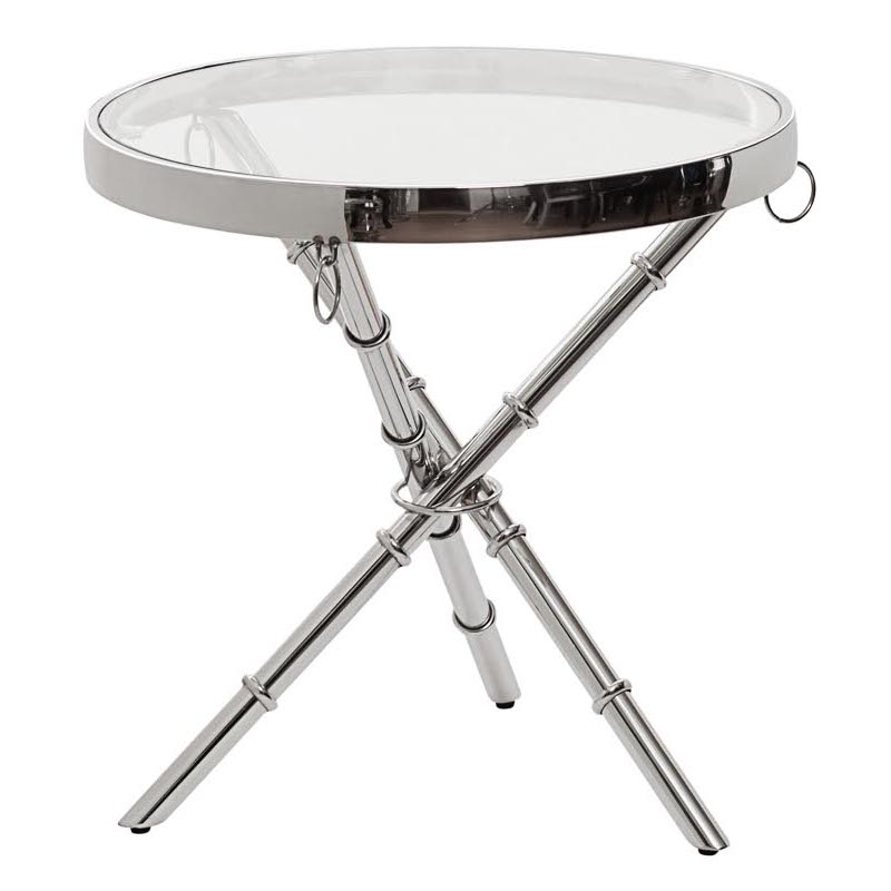 Стол Metal Bamboo Table chromium Хром Прозрачное Стекло Стол Metal Bamboo Table chromium Хром Прозрачное Стекло в Костроме | Loft Concept