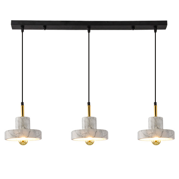 Люстра Tom Dixon Stone Pendant White 3 Белый Золотой в Костроме | Loft Concept 