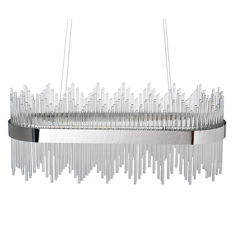 Люстра Nembus Chandelier 80 chrome Хром Прозрачный Люстра Nembus Chandelier 80 chrome Хром Прозрачный в Костроме | Loft Concept