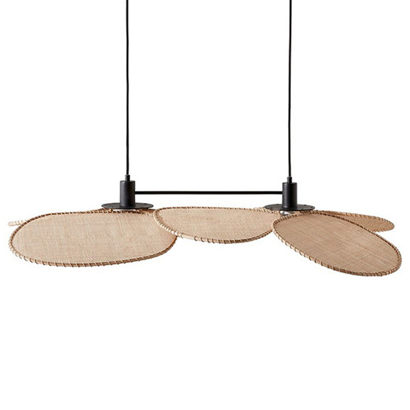 Подвесной светильник Takibi Two Lamp Pendant Древесина Черный Бежевый Подвесной светильник Takibi Two Lamp Pendant Древесина Черный Бежевый в Костроме | Loft Concept