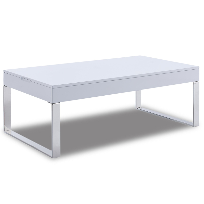 Кофейный стол Annecy Coffee Table white Белый Хром Кофейный стол Annecy Coffee Table white Белый Хром в Костроме | Loft Concept