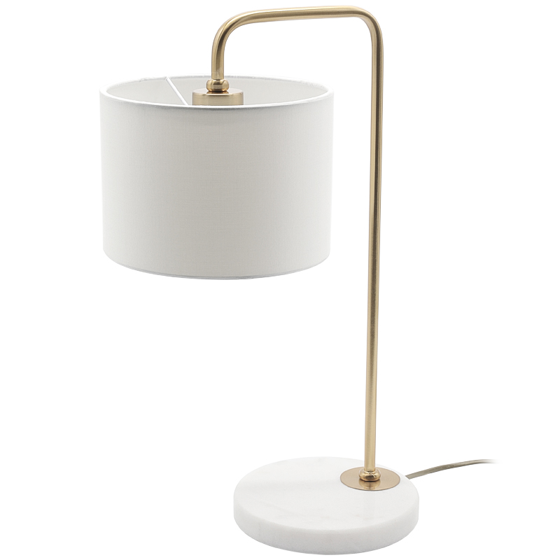 Настольная лампа Randers Table Lamp Белый Золотой Настольная лампа Randers Table Lamp Белый Золотой в Костроме | Loft Concept