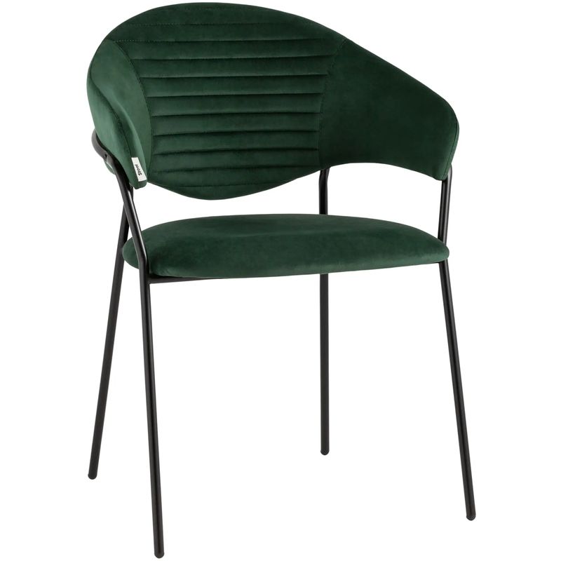 Стул Alexis Chair Зеленый Велюр Зеленый Черный Стул Alexis Chair Зеленый Велюр Зеленый Черный в Костроме | Loft Concept