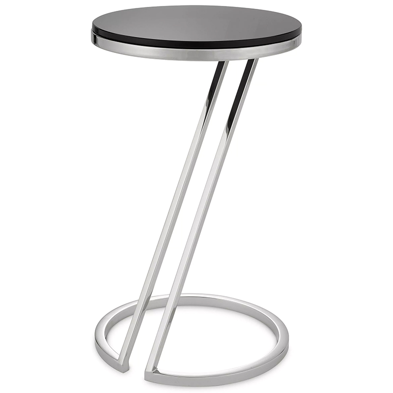 Приставной стол Eichholtz Side Table Falcone Chrome Хром Черный Приставной стол Eichholtz Side Table Falcone Chrome Хром Черный в Костроме | Loft Concept
