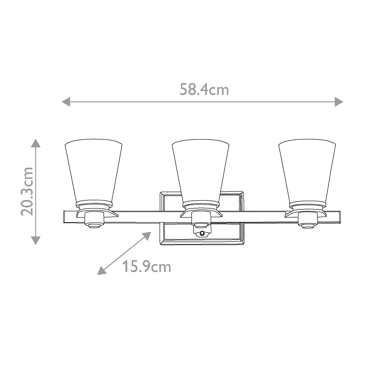 Бра для ванных комнат с белыми стеклянными конусными плафонами Hinkley в Костроме