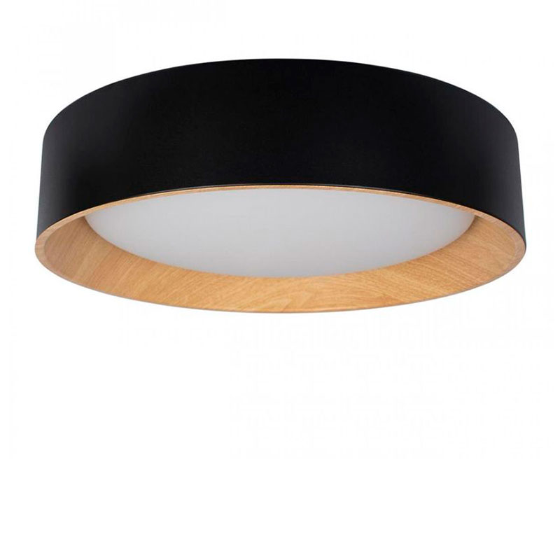Светильник потолочный круглый Assol cup Black Wood диаметр 45 Черный матовый Древесина Светильник потолочный круглый Assol cup Black Wood диаметр 45 Черный матовый Древесина в Костроме | Loft Concept