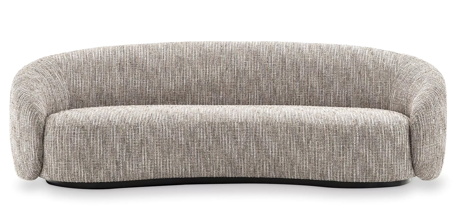 Диван Eichholtz Sofa Amore Бежево-серый Черный - фото №1