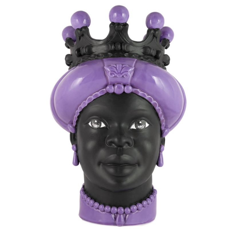 Ваза VASE MORO LADY CROWN DARK purple Черный Сиреневый Ваза VASE MORO LADY CROWN DARK purple Черный Сиреневый в Костроме | Loft Concept
