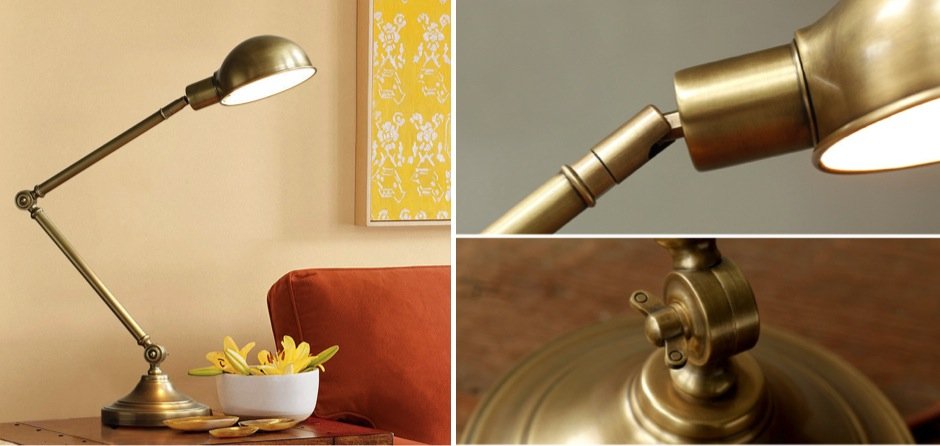 Настольная лампа Brass Vintage Loft Table Lamp Настольная лампа Brass Vintage Loft Table Lamp - Loft-Concept в Костроме