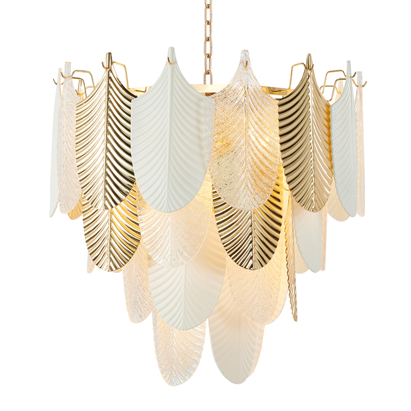 Люстра Abelia Chandelier 62 Золотой Белый Прозрачный Люстра Abelia Chandelier 62 Золотой Белый Прозрачный в Костроме | Loft Concept