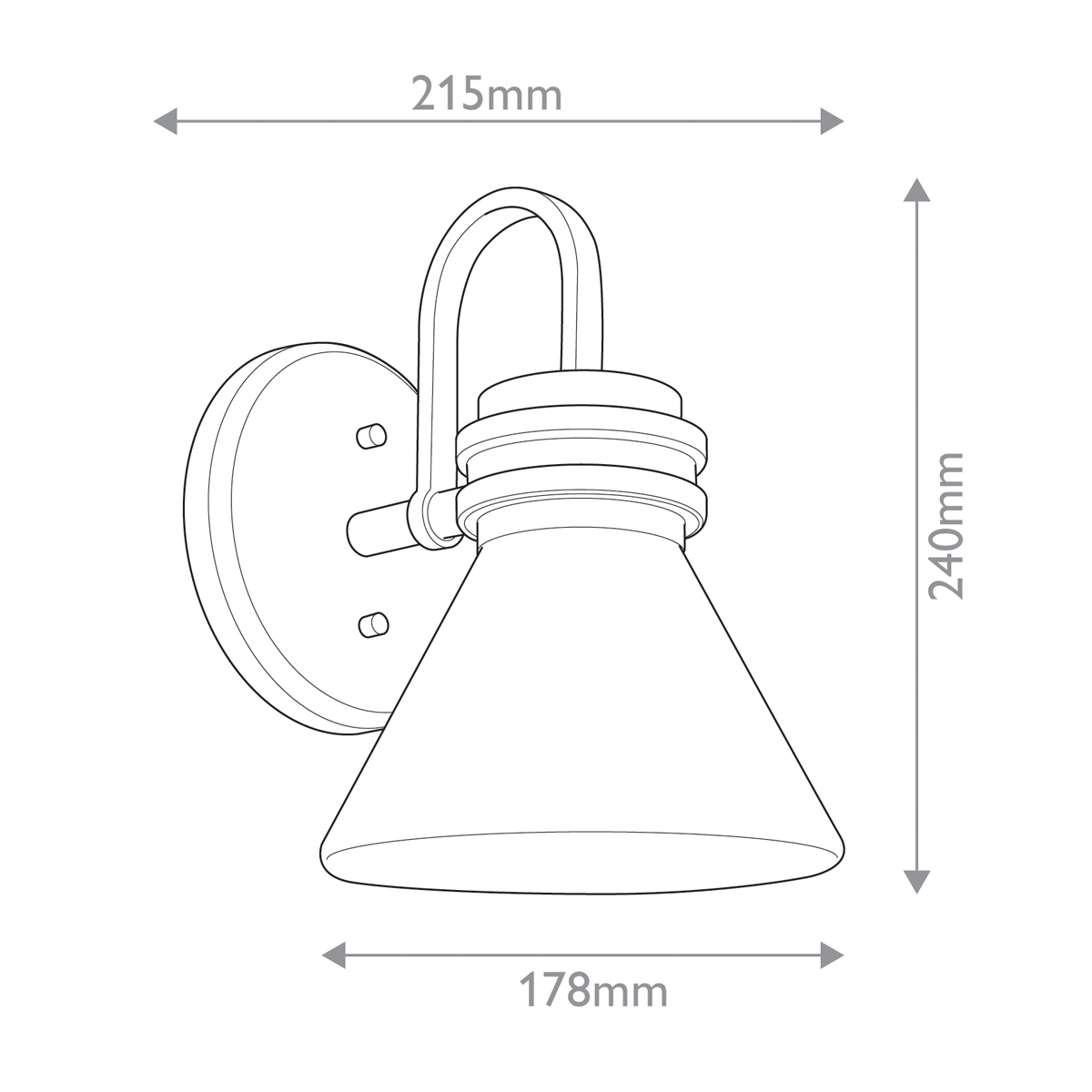 Бра с белым матовым плафоном в форме конуса Kichler в Костроме