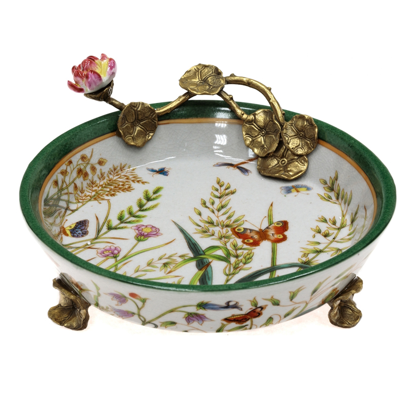 Блюдо Florian Bronze Dish Бронза Мульти в Костроме | Loft Concept 