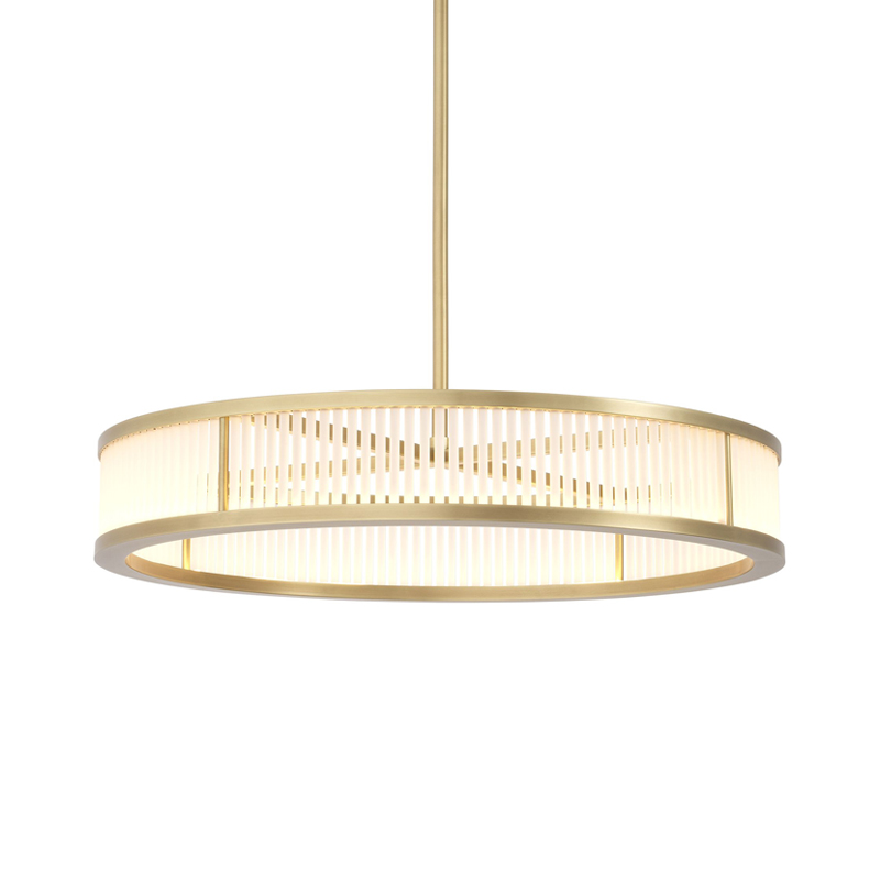 Люстра Eichholtz Chandelier Thibaud S Brass Латунь Античная полированная Белое матовое стекло Люстра Eichholtz Chandelier Thibaud S Brass Латунь Античная полированная Белое матовое стекло в Костроме | Loft Concept