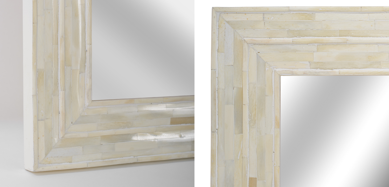 Зеркало Bone Inlay white - фото