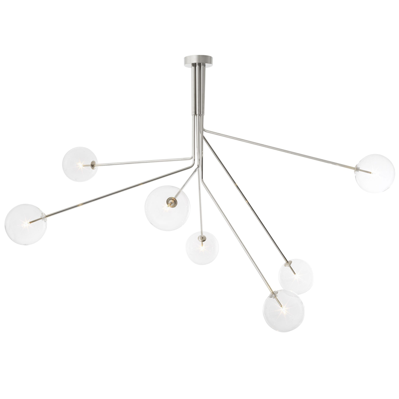 Люстра Eichholtz Chandelier Topaz Nickel Никель Прозрачный Люстра Eichholtz Chandelier Topaz Nickel Никель Прозрачный в Костроме | Loft Concept