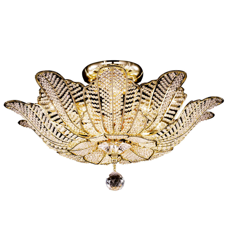 Потолочная люстра Franseza Chandelier gold Золотой Прозрачный (Transparent) Потолочная люстра Franseza Chandelier gold Золотой Прозрачный (Transparent) в Костроме | Loft Concept