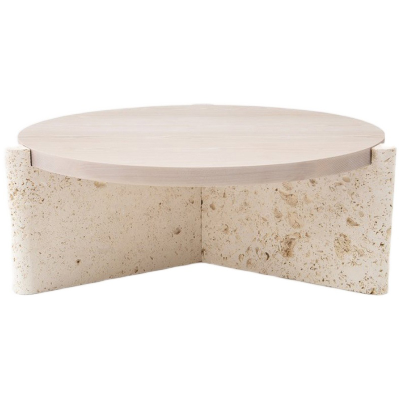 Кофейный стол Isla Travertine Coffee Table Бежевый Кофейный стол Isla Travertine Coffee Table Бежевый в Костроме | Loft Concept