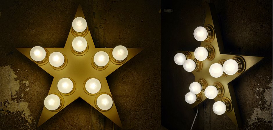 Настенный светильник Star золотая звезда Настенный светильник Star золотая звезда - Loft-Concept в Костроме