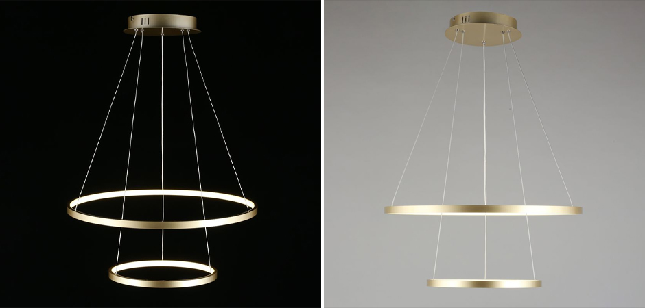 Люстра Ring Horizontal Double Gold Люстра Ring Horizontal Double Gold - Loft-Concept в Костроме