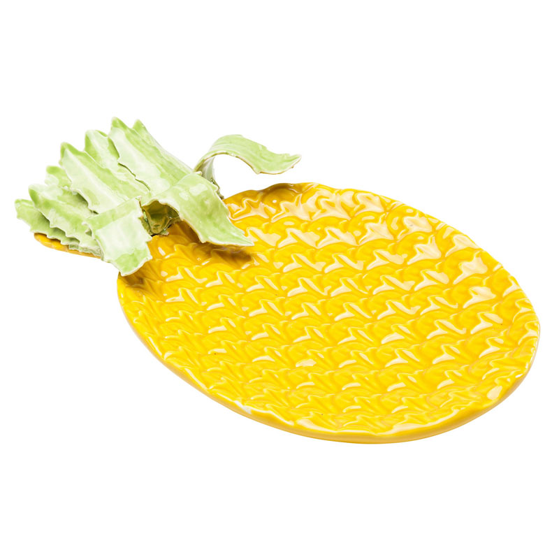 Тарелка Pineapple Plate Желтый Зеленый Тарелка Pineapple Plate Желтый Зеленый в Костроме | Loft Concept