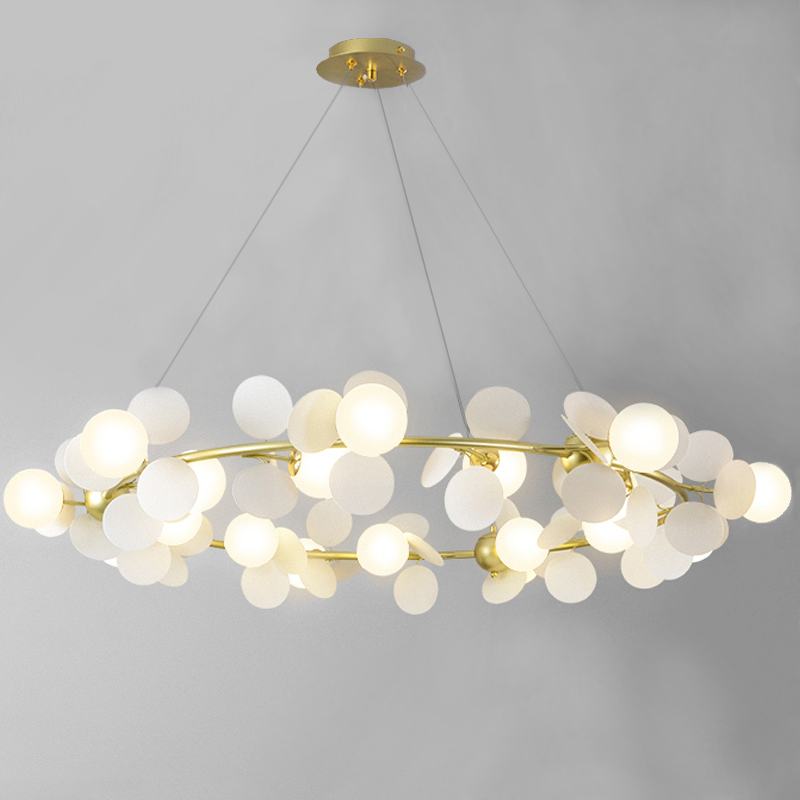 Люстра MATISSE Chandelier circle white Золотой Белый Люстра MATISSE Chandelier circle white Золотой Белый в Костроме | Loft Concept