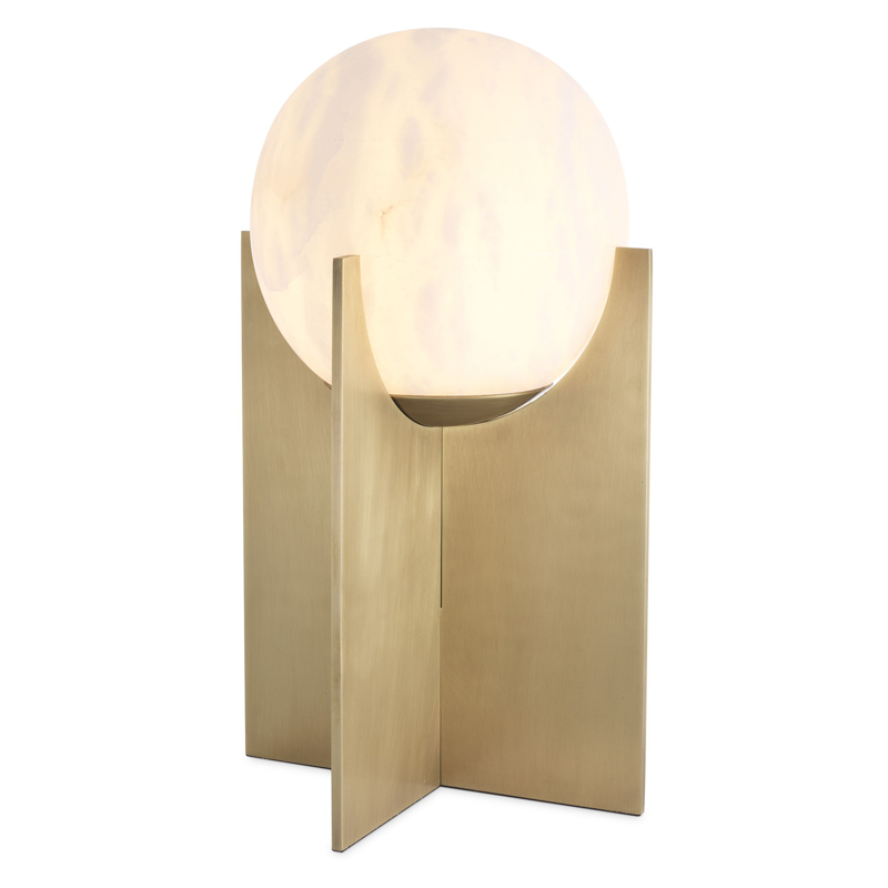Настольная лампа Eichholtz Table Lamp Scorpios L Латунь Античная полированная Белый Настольная лампа Eichholtz Table Lamp Scorpios L Латунь Античная полированная Белый в Костроме | Loft Concept