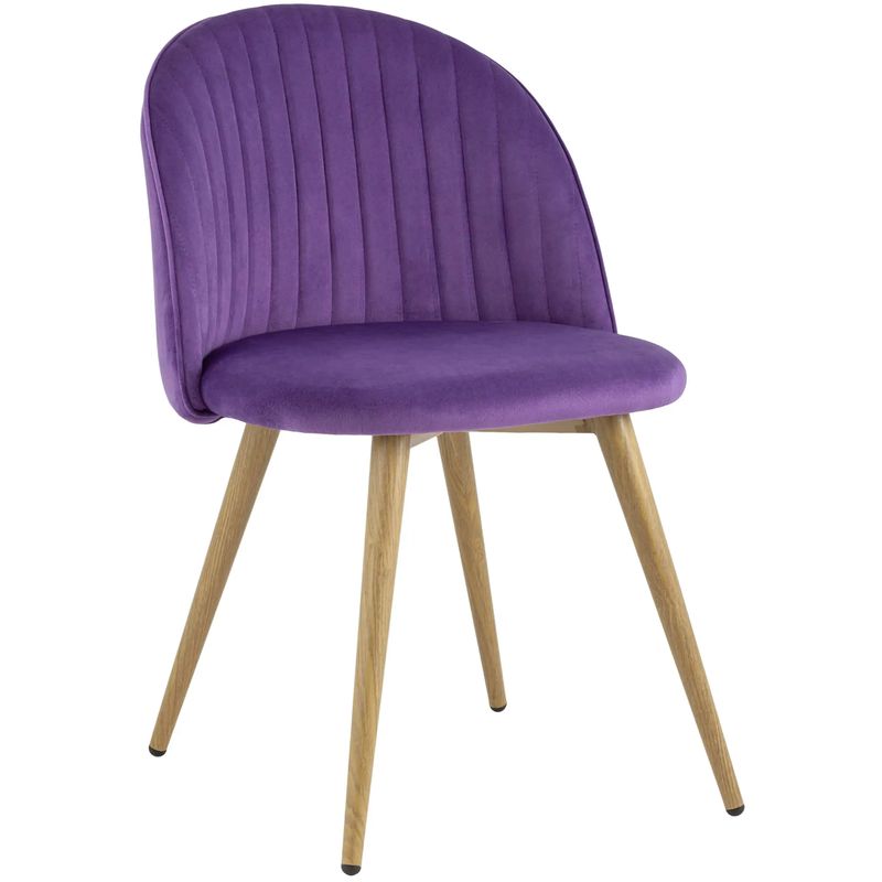 Стул Miruna Chair Лиловый Велюр Лиловый Древесина Стул Miruna Chair Лиловый Велюр Лиловый Древесина в Костроме | Loft Concept