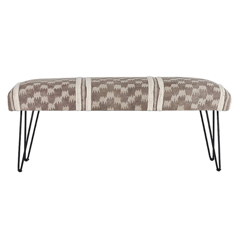 Оттоманка Beige Kilim Ornament Бежево-серый Оттоманка Beige Kilim Ornament Бежево-серый в Костроме | Loft Concept