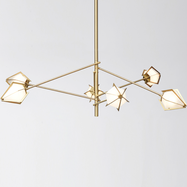 Люстра HARLOW Spoke Chandelier Gabriel Scott Латунь Люстра HARLOW Spoke Chandelier Gabriel Scott Латунь в Костроме | Loft Concept