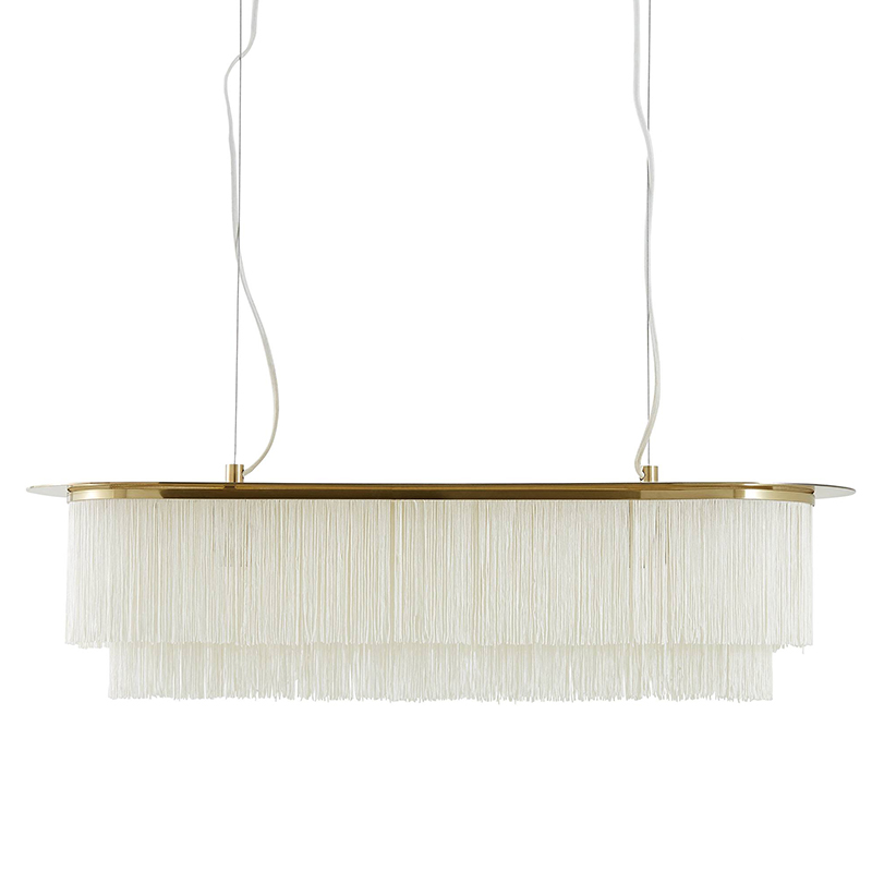 Люстра Houtique Linear Chandelier Cream Кремовый Латунь Люстра Houtique Linear Chandelier Cream Кремовый Латунь в Костроме | Loft Concept