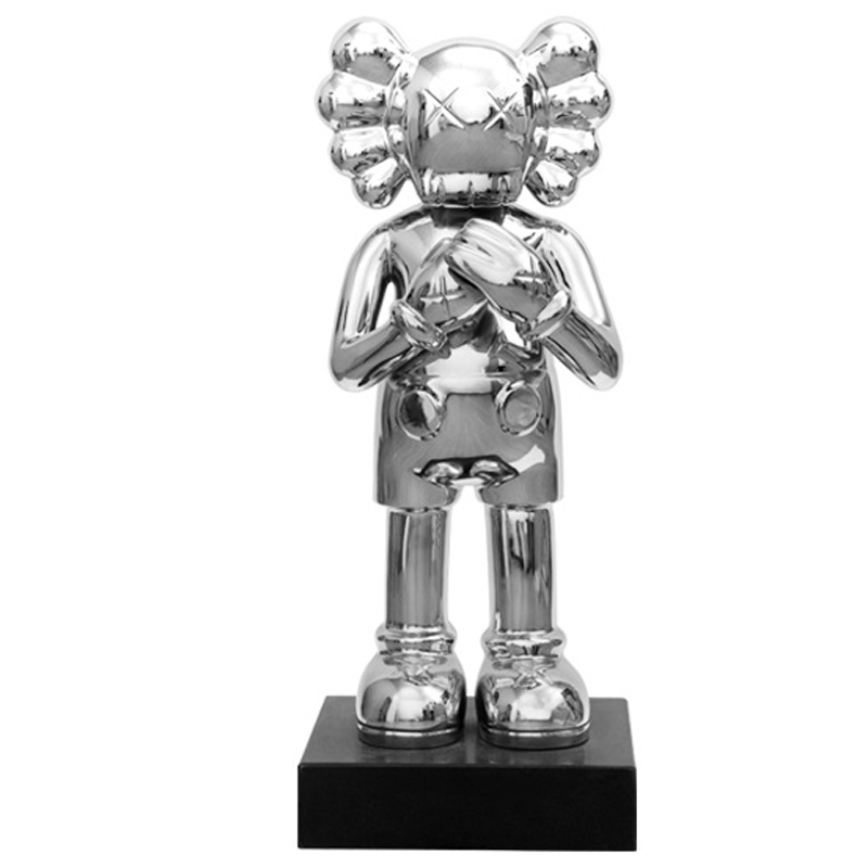 Статуэтка KAWS Silver on stand Серебряный Статуэтка KAWS Silver on stand Серебряный в Костроме | Loft Concept