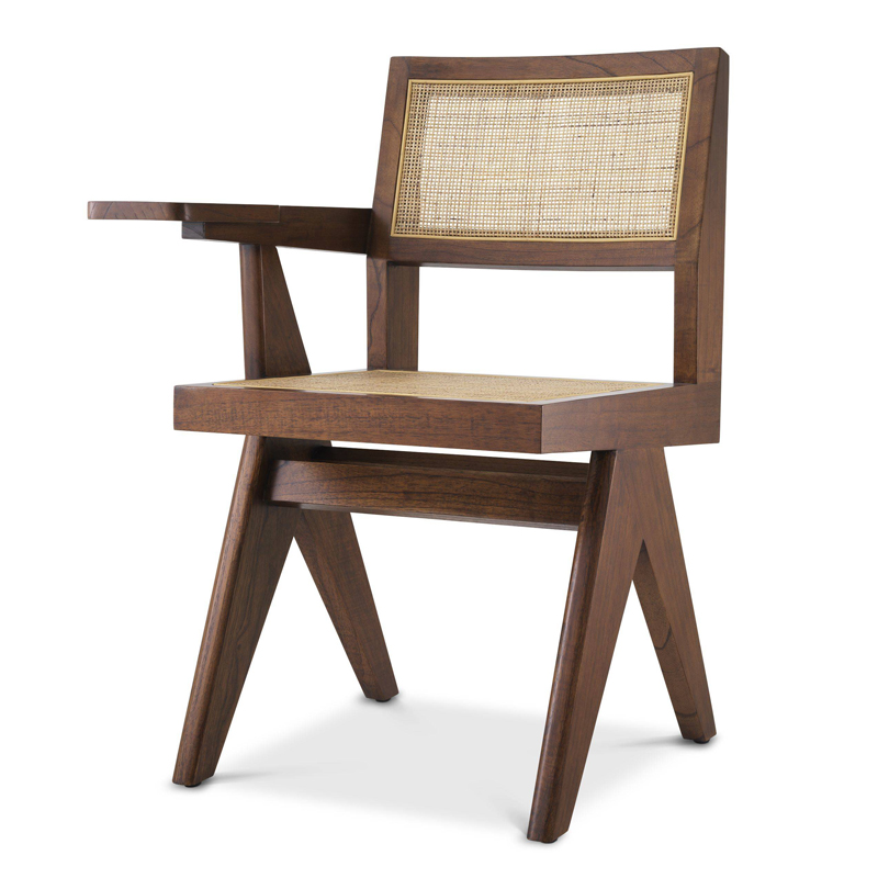 Стул Eichholtz Chair Niclas With Desk brown Бежевый Коричневый Стул Eichholtz Chair Niclas With Desk brown Бежевый Коричневый в Костроме | Loft Concept