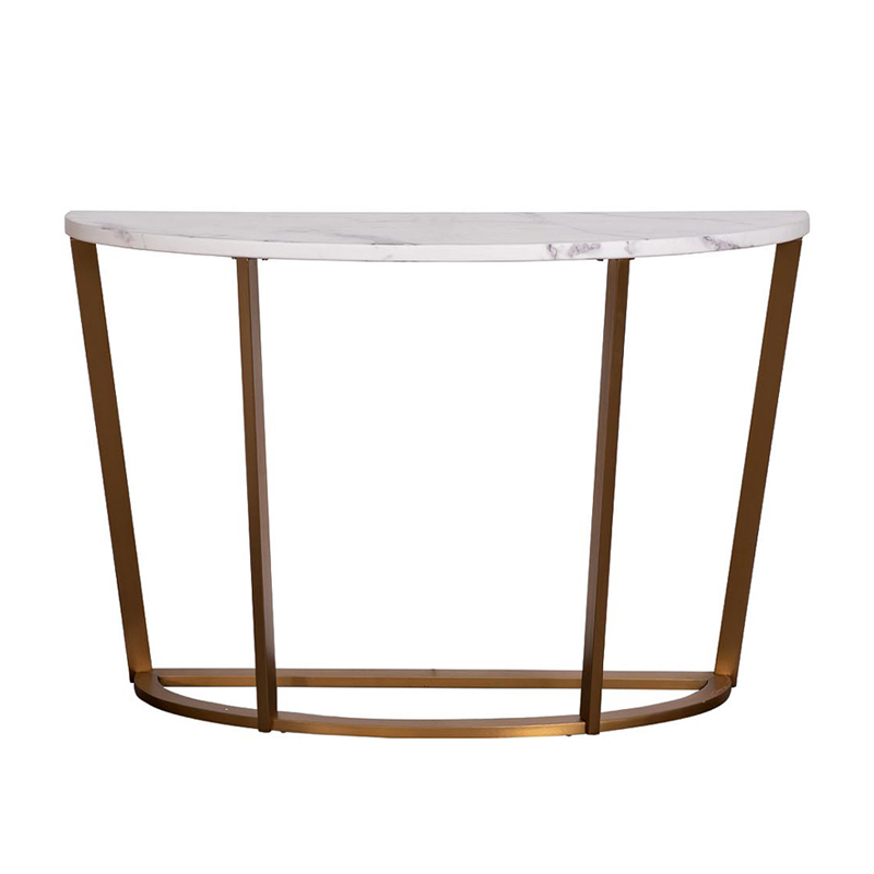 Консоль Carlo Console матовое золото Белый Мрамор Bianco Консоль Carlo Console матовое золото Белый Мрамор Bianco в Костроме | Loft Concept