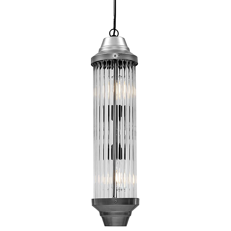 Подвесной светильник Transparent Tubes Pendant Хром Прозрачный Подвесной светильник Transparent Tubes Pendant Хром Прозрачный в Костроме | Loft Concept